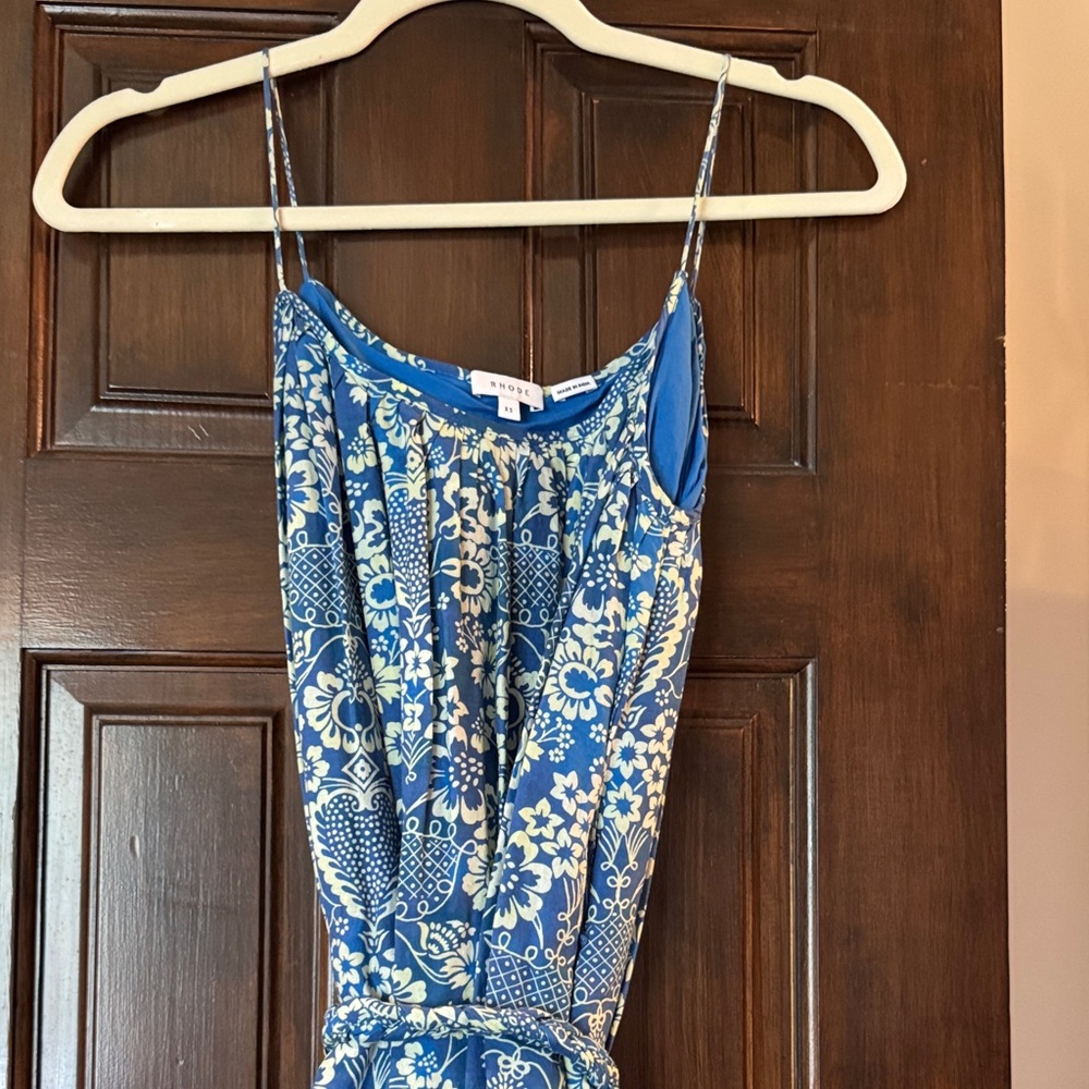 RHODE Blue Floral Maxi Dress